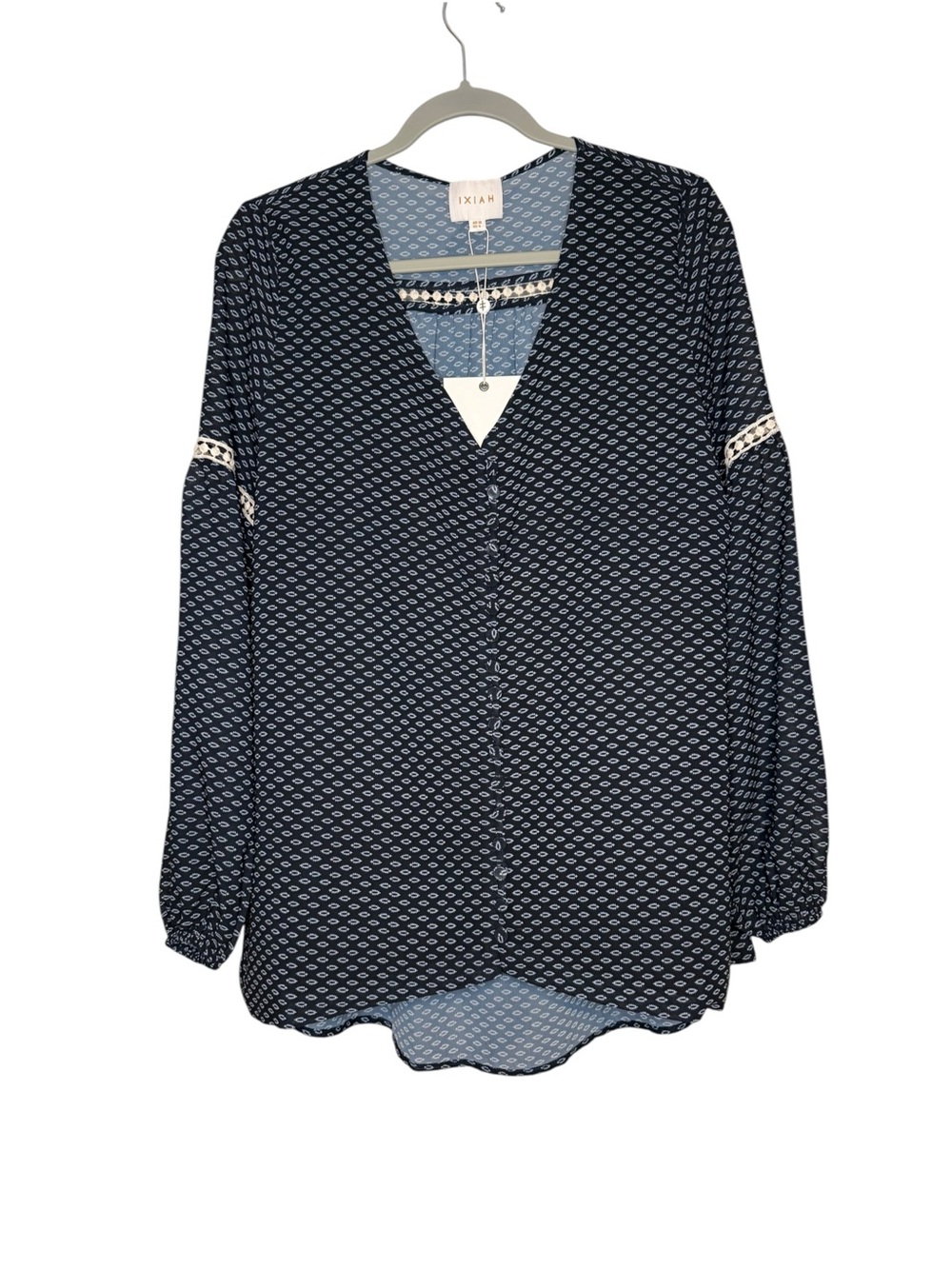 IXIAH Oscara Print Blouse Black Size 6 NWT